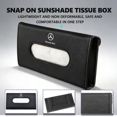 Car Sunshade Plate Tissue Box Interior Paper Towel Storage Bag Accessories For Benz CITAN VITO SPRINTER CLS SLK Sport ML C200