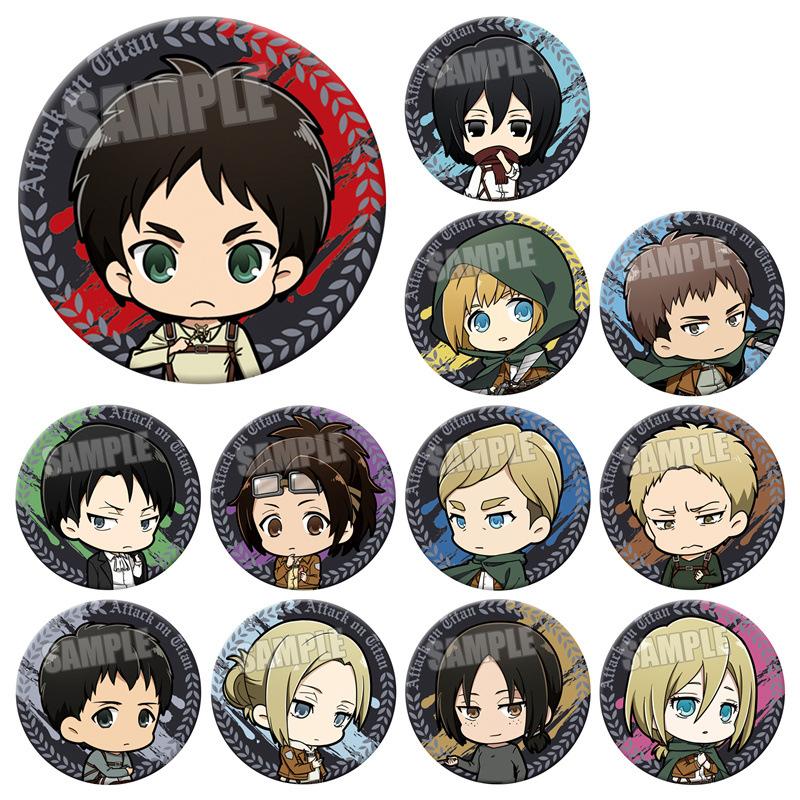 Beautiful Attack on Titan Q Version Anime Badge Annie Leonhardt Reiner Braun Historia Reiss Character Pin Button 12 Styles Collection