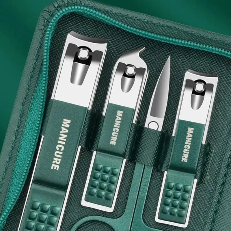 Professional Manicure & Pedicure Set - Stainless Steel Nail Care Kit with Leather Case, Facial Tools & Callus Remover,