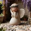 Creative Design Winged Angel Figurine Resin Pray Girl Ornaments  Home Decoration