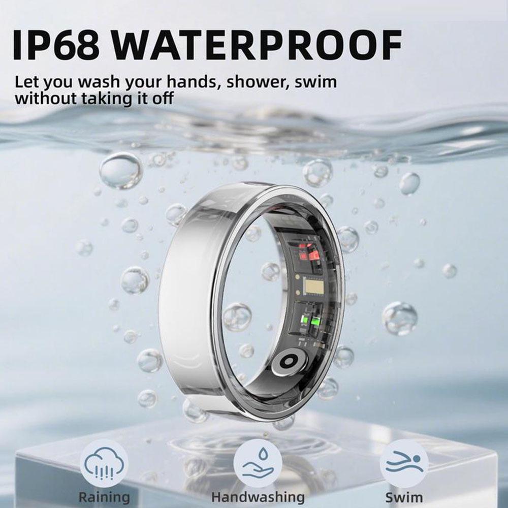 Unisex Waterproof Smart Fitness Ring: Heart Rate & Blood Oxygen Tracker, Multi-Mode Sport Accessory
