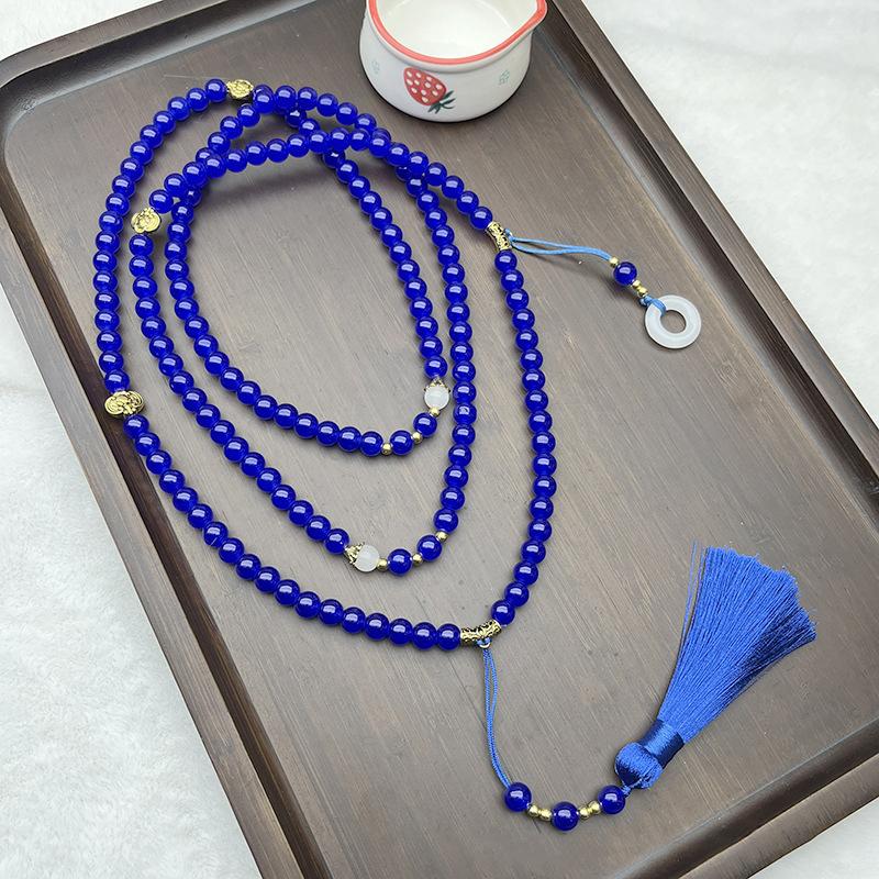 Exquisite Beaded Tassel Necklace Sweater Long Chain Necklaces Ethnic Style Women Jewelry Accessries Gift