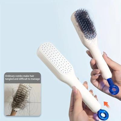 Selbstreinigende Haarbürste, antistatischer Massagekamm, einziehbarer rotierender Kamm, Kopfhautmassagegerät, entwirrende Haarbürsten, Styling-Tool