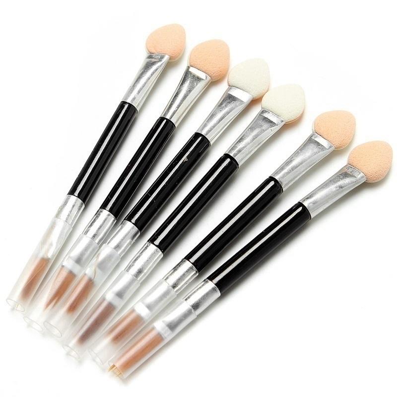 10Pcs Two Head Eye Shadow Lip Brush Two In One, Portable Sponge Eye Shadow Stick, Novice Makeup Brush Beauty Tools