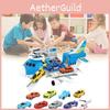 Toy With Aeroplane Vehicles Transport Cargo Airplane Car Children Gifts Set