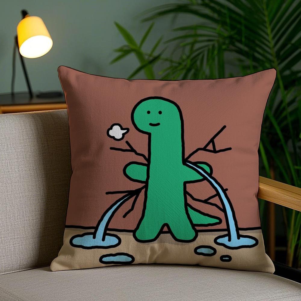 Cartoon Art Joguman Cushion Cover Soft Short Plush Double-Sided Printing Home Decor Machine Washable Pillow Case Gift