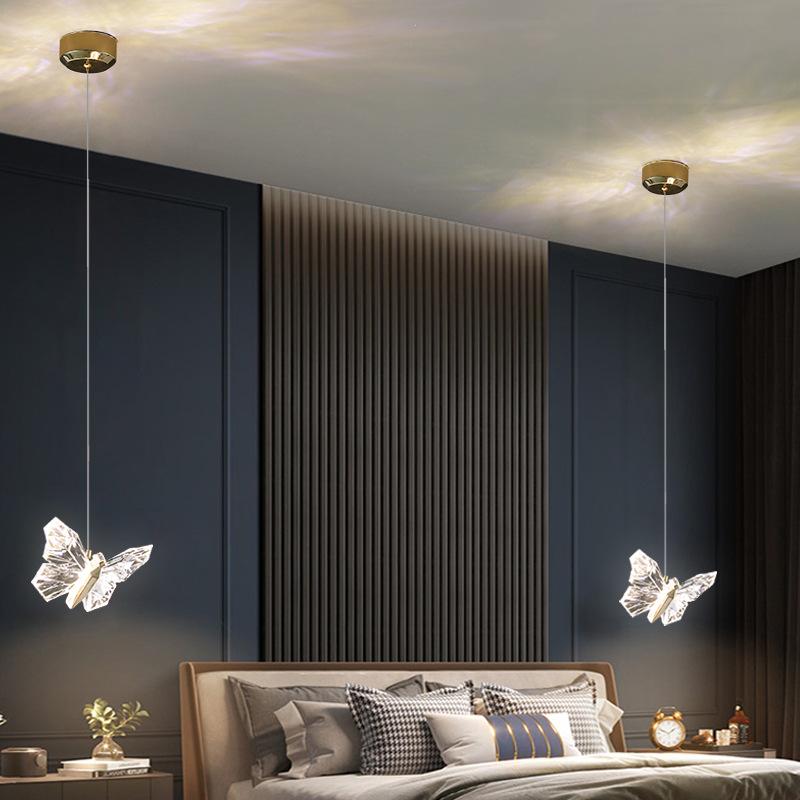 LED Butterfly Wall Lamp Nordic Pendant Lights Indoor Lighting Living Room Decoration Hanging Light Bedside Corridor Stairs