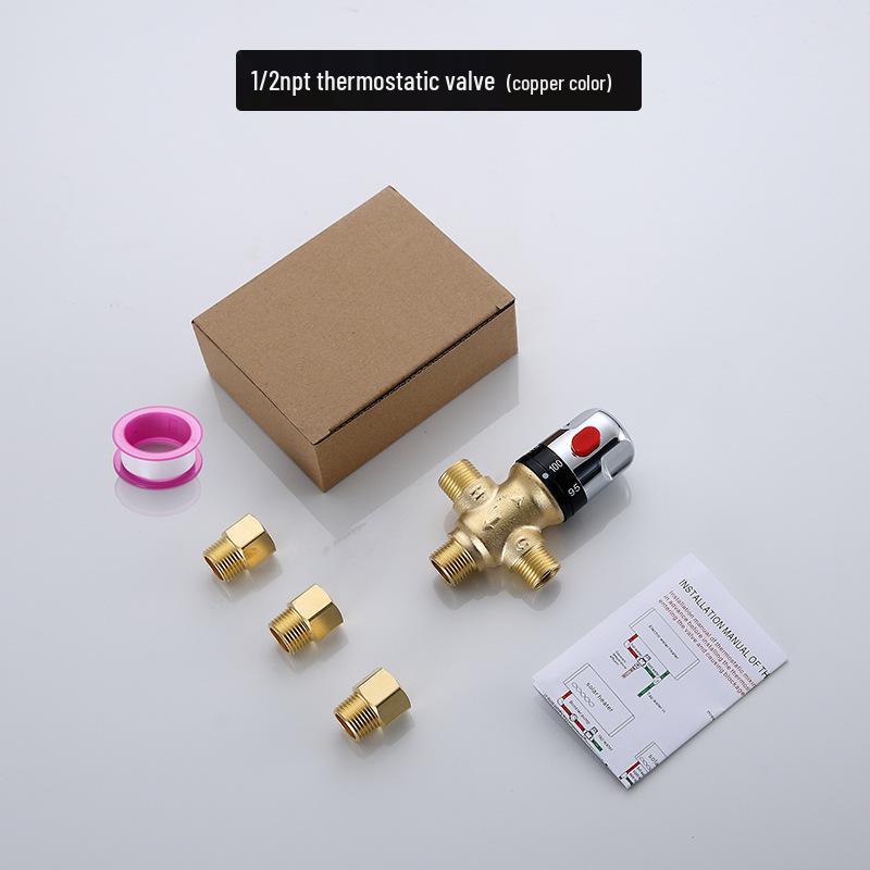 Heißverkaufendes 1/2 NPT Messing-T-Stück Thermostatisches Mischventil für Warmwasserbereiter: Regelt Warm- und Kaltwasser