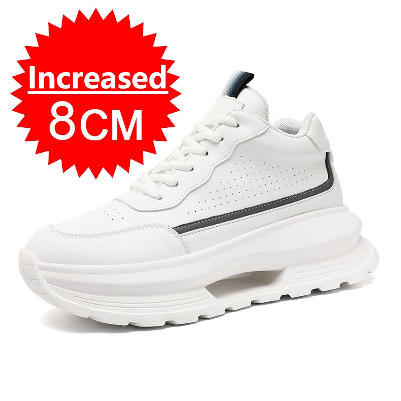 2025 Elevator Shoes Men's Sneakers Height Increasing Invisible 6 8 10CM Heighten Sports Man Taller Lift White Thick Sole Shoes