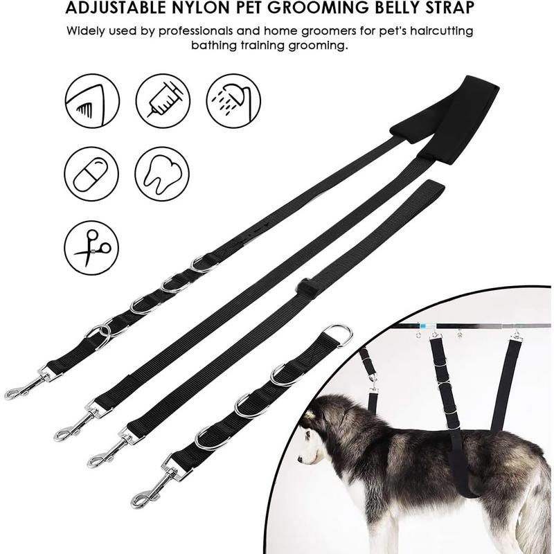 Pet Grooming Strap No Sit Haunch Holder Grooming Restraint 3X Nylon Pet Grooming Table Straps For Pet Dog Grooming Table