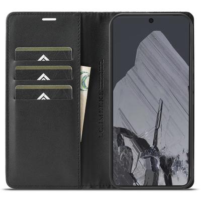 LC.IMEEKE For Google Pixel 9 Pro XL Wallet Case Carbon Fiber Texture Leather Flip Phone Cover