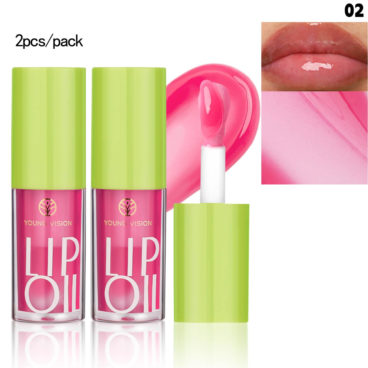 YOUNG VISION Transparante Lipolie 6 Kleuren Beschikbaar voor Lipbevochtiging Lipolie, Lipverrijkende Lipbescherming, Lipgloss pink