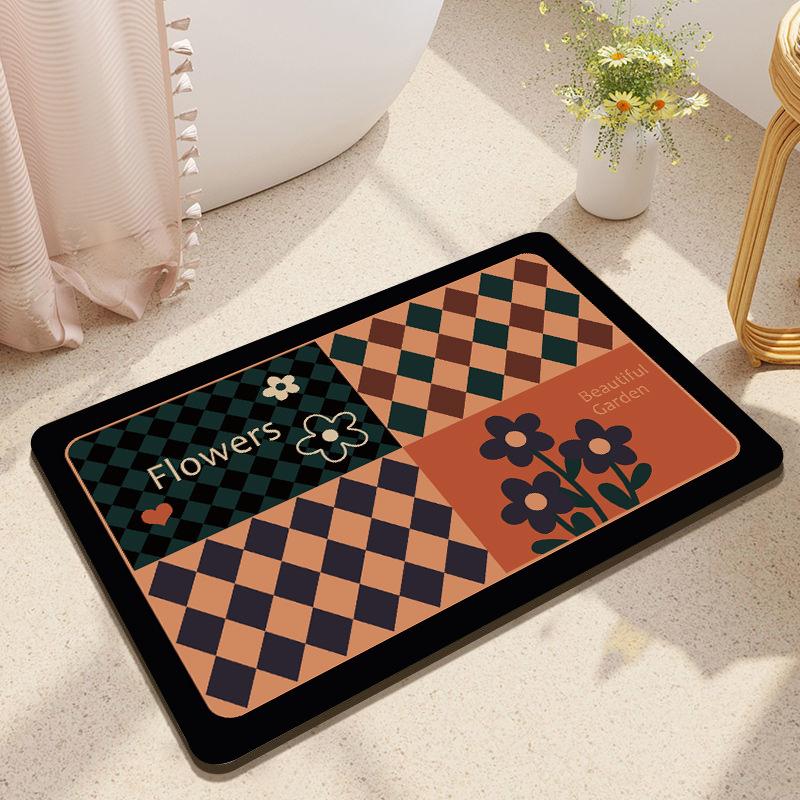 

Подушка из диатомовой грязи, впитывающий коврик, коврик для туалетной двери, нескользящий коврик для ванной комнаты, быстросохнущее одеяло для кухни и туалета 40 * 60Cm crystal velvet