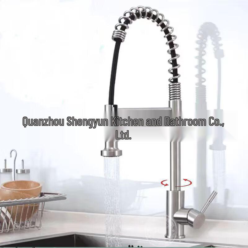 MDNG Pull-Out Kitchen Faucet with Spring