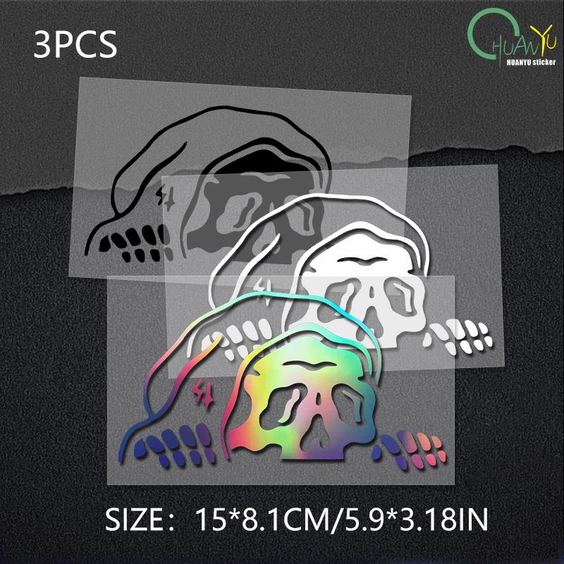 Peep Skeleton Car Sticker Decorated Windshield Windows Halloween  Lurking Reaper Ghost Stickers Die Cutting Vinyl Decals