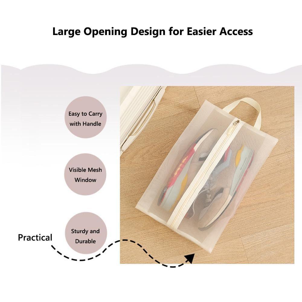 Lightweight Portable Outdoor Mesh Shoe Bag Breathable Shoe Organizer  for Outdoor Use/Travel/Sports