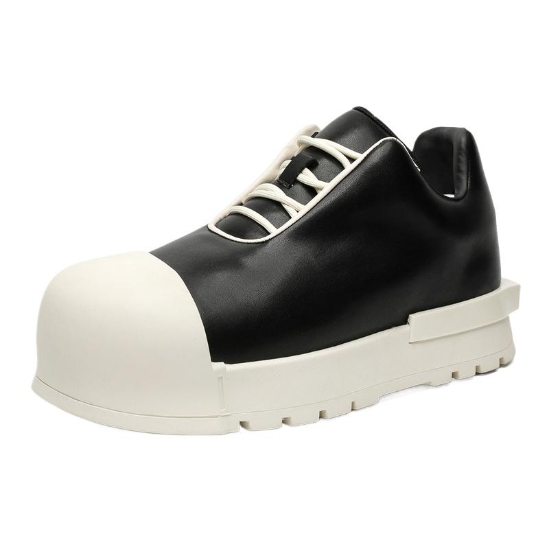 

Мода 2025 Мода Черно-белая Платформа Повседневная Обувь Массивная Подошва Обувь-хлебцы со Скрытой Высотой Противоскользящая Унисекс Повседневная Обувь для Ходьбы 46 черный белый