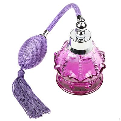 Perfume Bottle Long Bulb Tassel Spray 100ml Purple ,