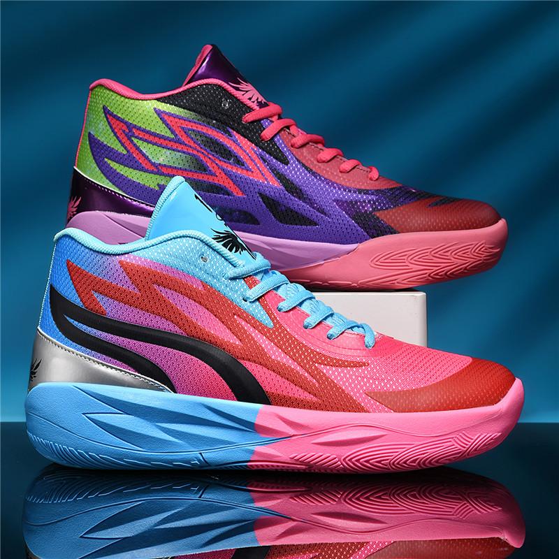 Heren basketbalschoenen Ademende demping Trainingssportschoenen Jeugd sportschool basketbalschoenen 39 blue