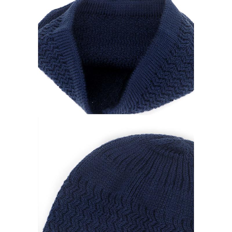 Solide Wellen Jacquard Mützen Winter Atmungsaktiv Dehnbar Warm Gestrickte Hüte für Damen Herren Unisex Mützen