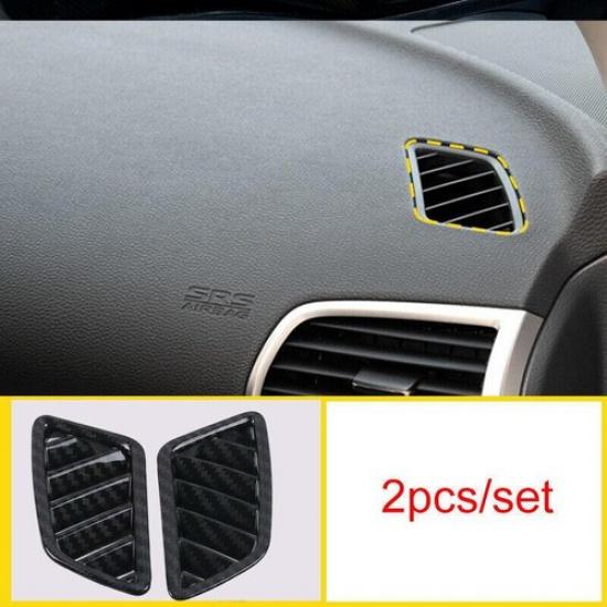 Carbon Fiber Dashboard L&R Air Outlet Vents For Mitsubishi Eclipse Cross 18-