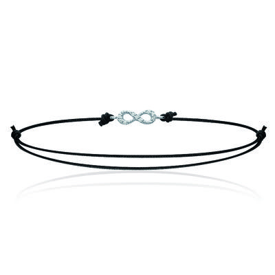 [K5176] - Silver Bracelet 'Infini' Silver White (rhodium-plated) - 10x4 Mm