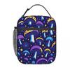 Colorful Magical Mushrooms Pattern Insulated Lunch Bag for Women Children Portable Food Boxes Thermal Lunch Box Tote