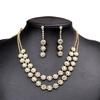 European and American style multi-layered necklace and earrings set, full of diamonds, for wedding dresses, women's accessories, bridal high-end