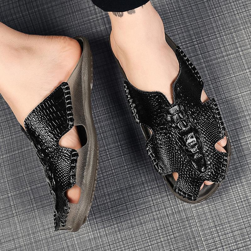 Pánské pantofle Gladiator Sandály Outdoorové letní římské sandály pro muže Plážové boty s otevřenou špičkou Plus Size