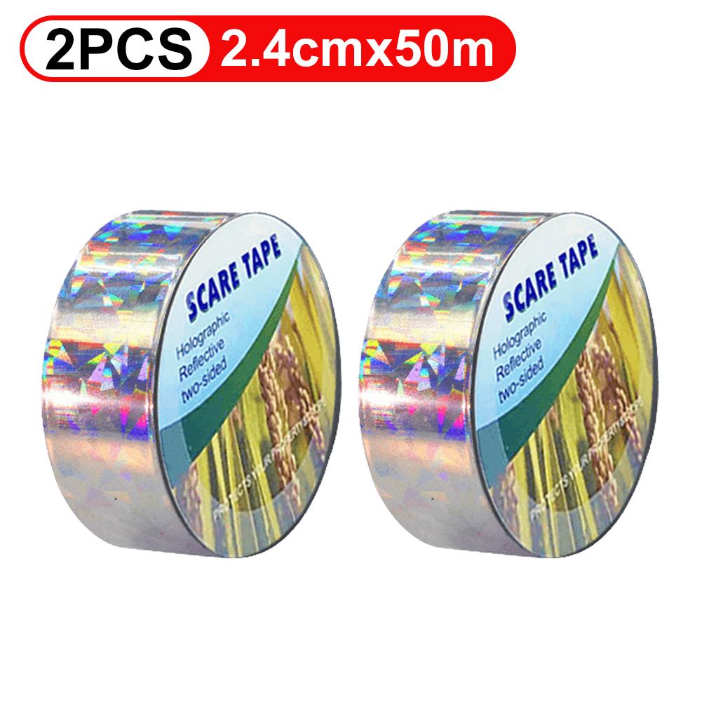 Bird Scare Tape Reflective Bird Tape Double Side Bird Repellent Flash Tape for Scare Pigeon Gulls Crows for Garden Farm