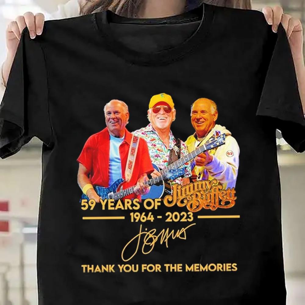 59 Years 1964-2023 Jimmy Buffett Thank You Shirt Black S-5XL Unisex T-Shirt L