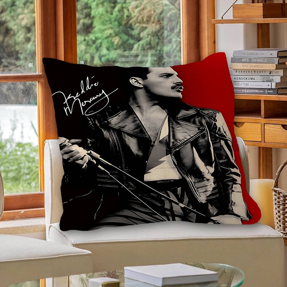 Classic Band Queen F-Freddie Mercury Personalized picture text home decorative pillows Household Gifts 45x45cm
