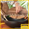 Traditional Double-Eared Cast Iron Pot - Round Bottom for Stewing & Stir-Frying On Gas or Firewood Stoves