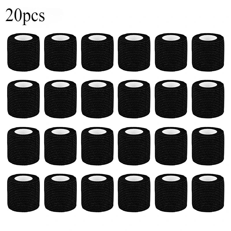5/10/20 Black Tattoo Grip Bandage Cover Wraps Tapes Nonwoven Waterproof Self Adhesive Finger Protection Tattoo Accessories