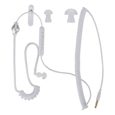 3.5MM Anti Radiation Earpiece Air Tube Earphone Unilateral Reel Mini Built In Microphone