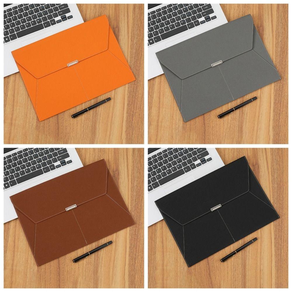 

PU Leather A4 File Pocket Simple File Folder Storage Pouch Documents Pouch Data Contract 01