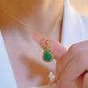 Exquisite High-End Fu Lu Gourd Pendant Necklace for Women - Versatile Clavicle Chain Accessory
