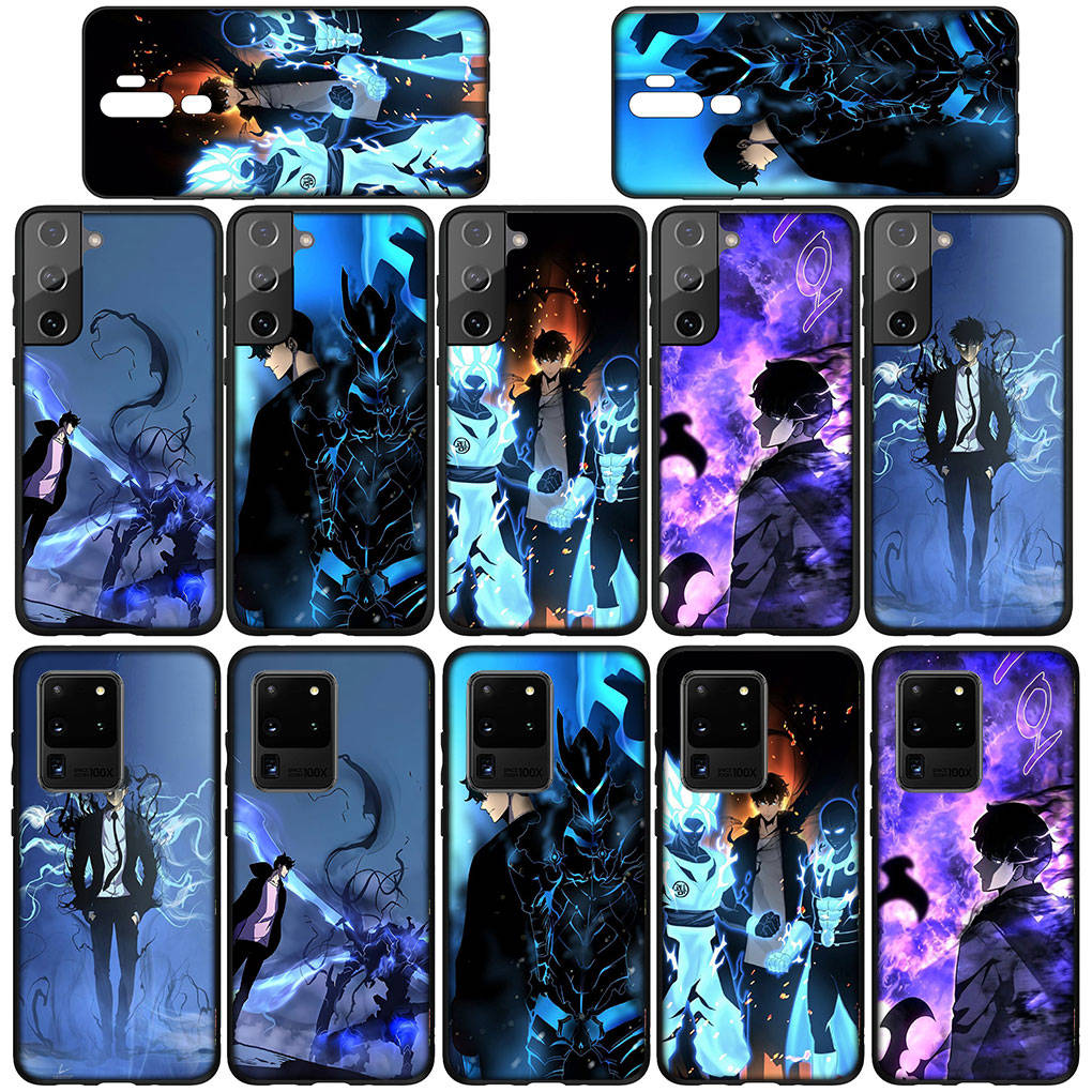 for Samsung Galaxy S24 S23 iPhone 16 15 14 Xiaomi Redmi Note 13 12 11 10 9 Pro Max X XR Case Cartoon Sung Jinwoo Solo Leveling Arise OPPO Huawei Cover
