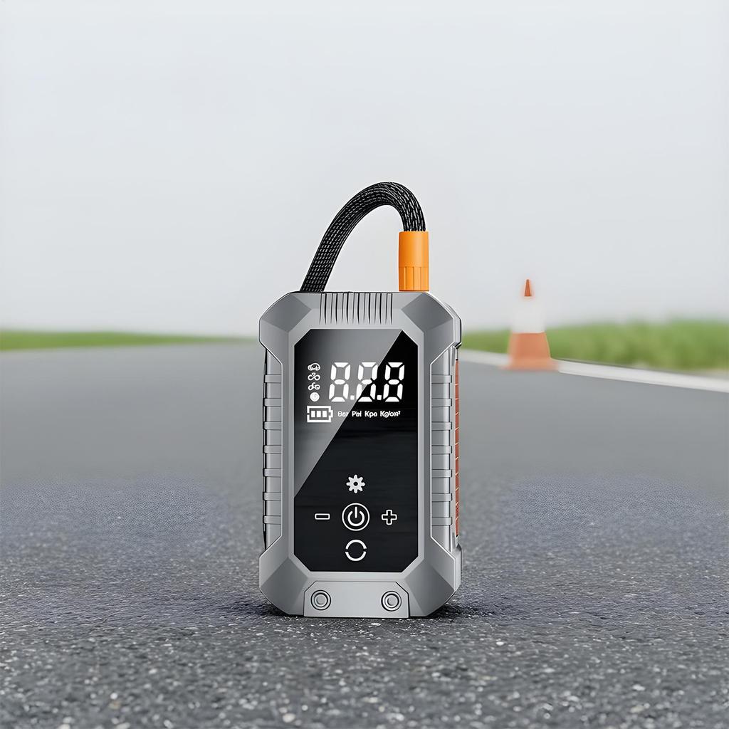 Air Pump For Car Tires With Digital Pressure Gauge & LED Lights Car Tire Inflator Portable Air Compressor For Bike Sedan SUV