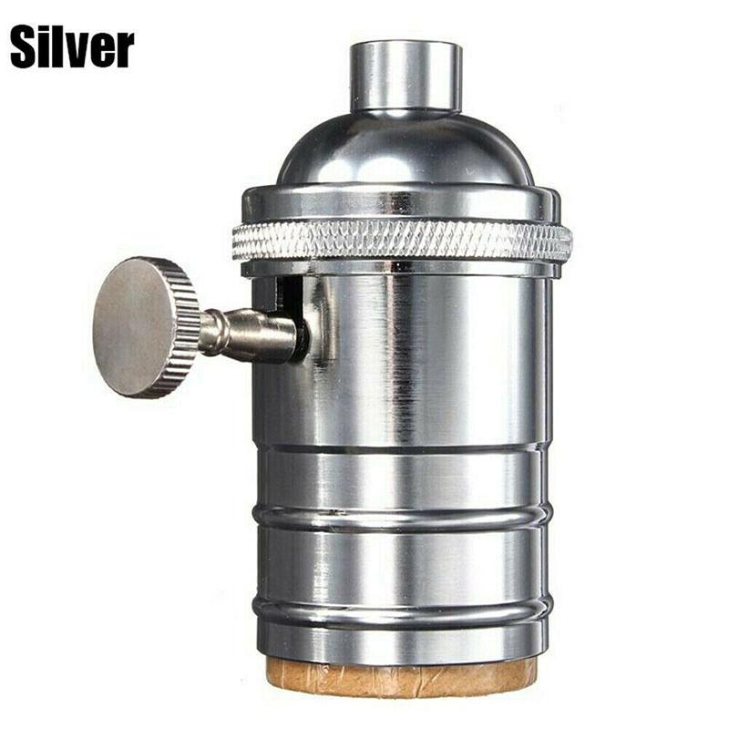 Portalámparas Industrial Vintage Adaptador de Bombilla Antiguo Retro Casquillo ES E27
