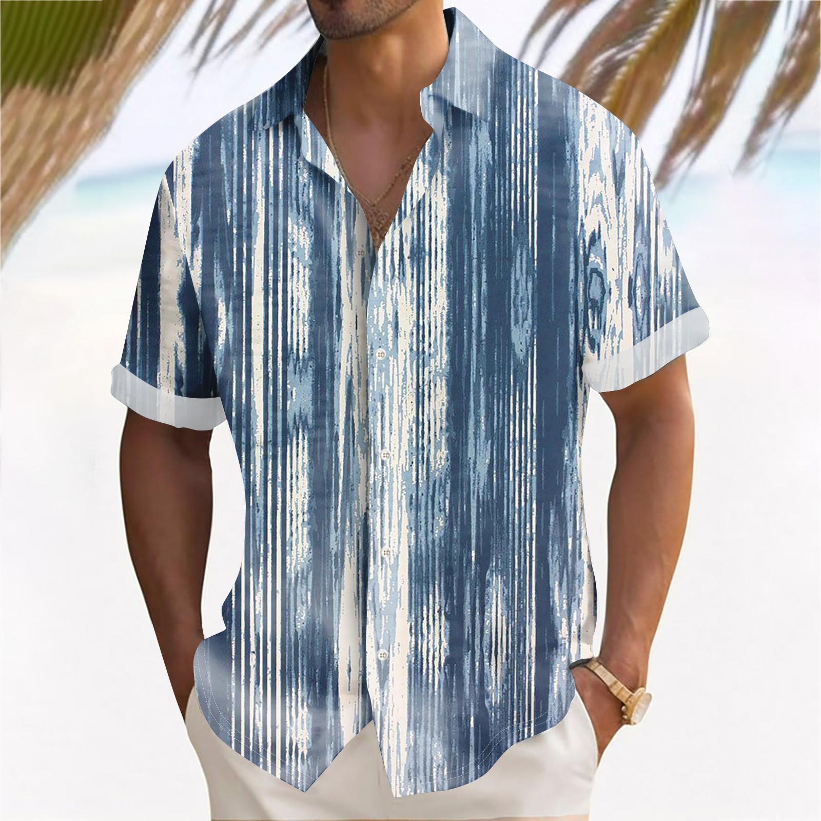 

Гавайская рубашка для мужчин, мужские винтажные рубашки для боулинга на пуговицах, летняя пляжная рубашка с коротким рукавом XL