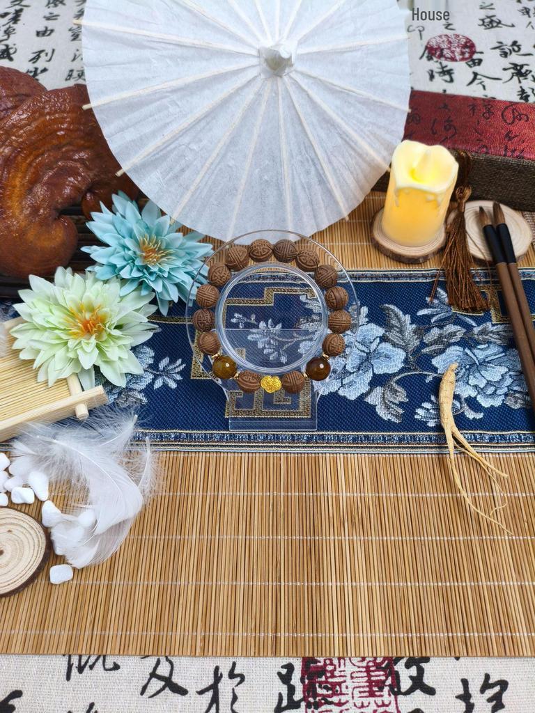 Custom Osmanthus Scented Herbal Incense Bracelet - Traditional Handmade Chinese Prayer Beads