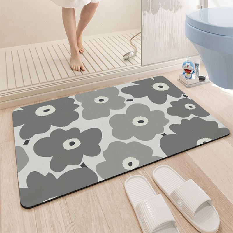 Small Fresh Bathroom, Diatom Mud Floor Mat, Toilet, Toilet, Kitchen Non-slip Foot Mat, Door Mat At the Entrance of the Door