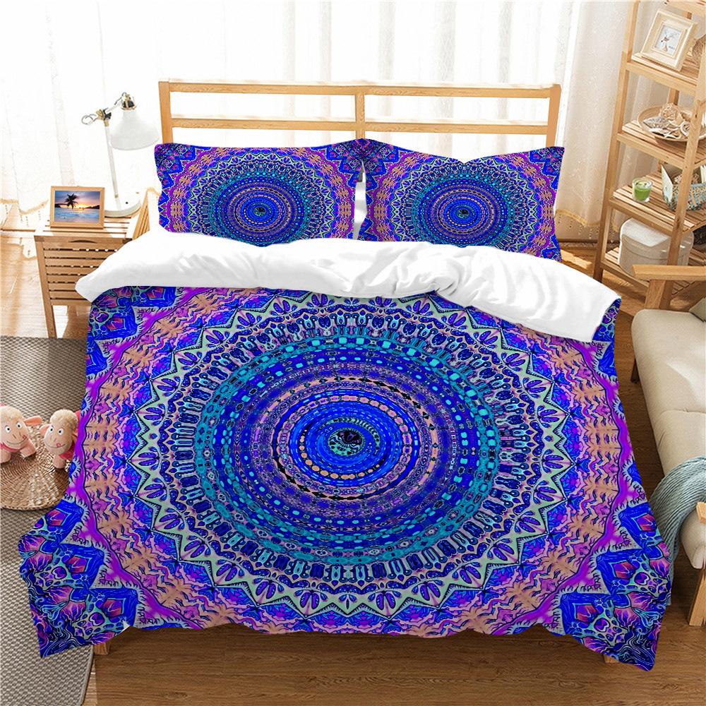 Bohemian Style Bedding Two Three Piece Set Polyester 3D Digital Printing