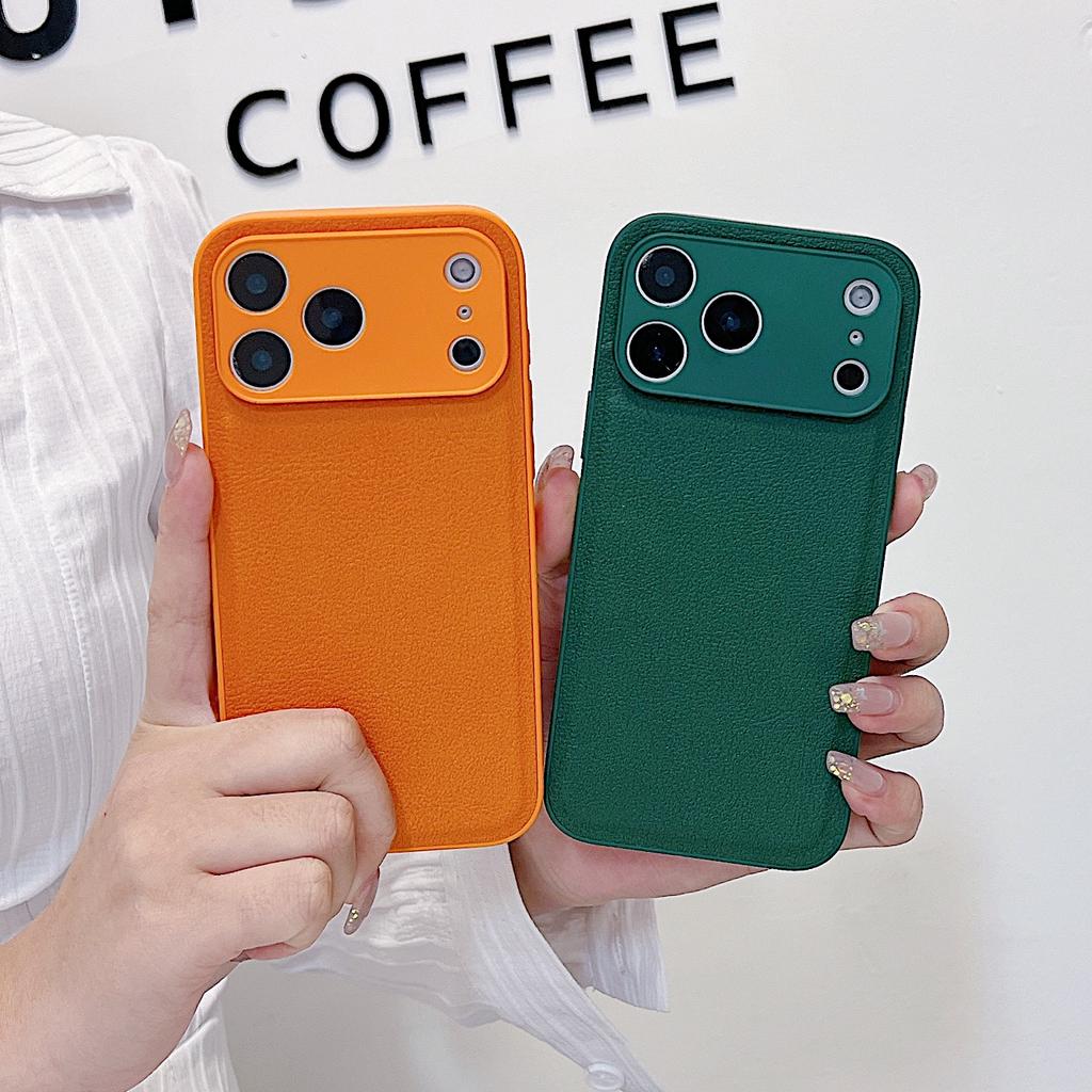 Lychee PU Leather Shockproof Case For iPhone 17 Air 16 15 14 13 Mini 12 11 Pro Max Plus 17Pro Candy Armor Bumper Cover