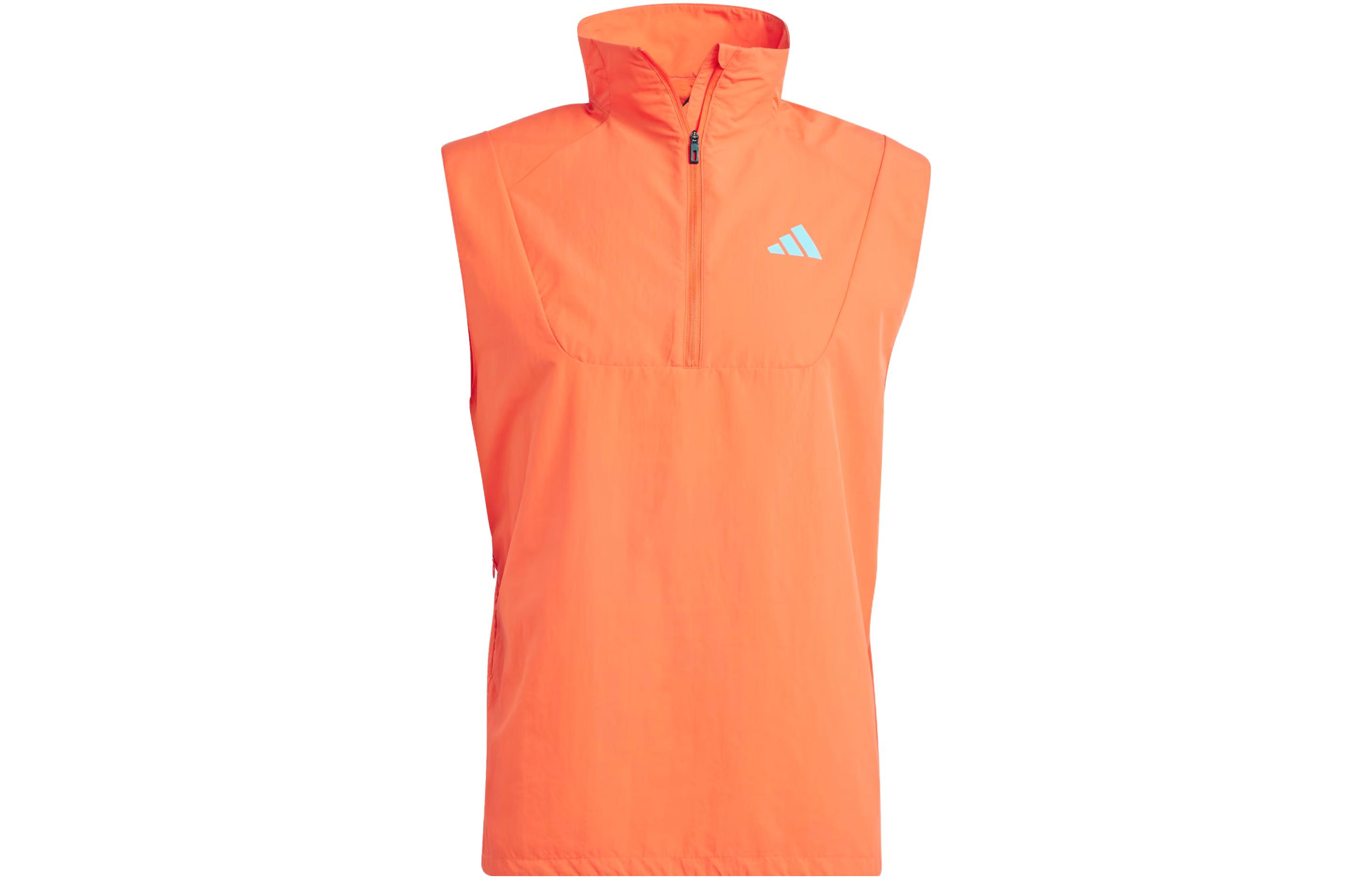 Adidas Adizero Half Zip Running Vest Men s Orange IL1463 L