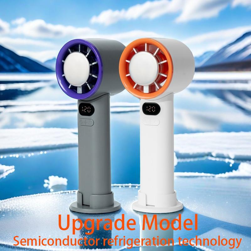 

New Mini Handheld Fan 120 Speed Portable Desktop Fans Instant Cooling with Ice Mode Rechargeable Stylish Personal Fan for Women
