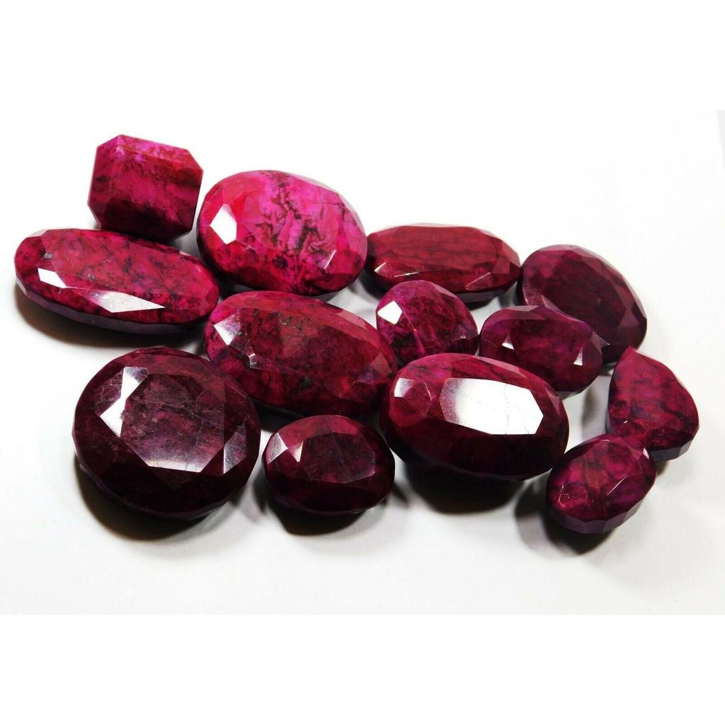 500 Ct Red Ruby Gemstones Lot Certified Mix Shape Huge Size LOT A-72111111