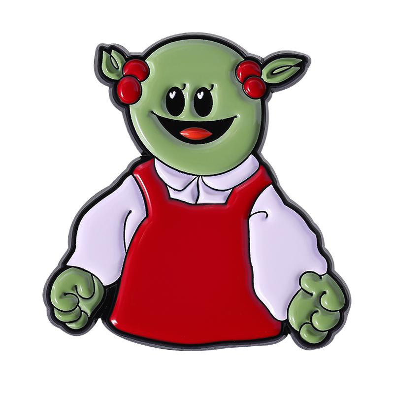 Nanalan Muppet Show Characters Enamel Pins Who s That Wonderful Girl Cartoon Green Alien Mona Brooch Lapel Badge Jewelry Gifts