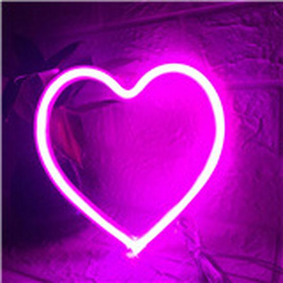 Herz & Stern LED Neon Mondlicht